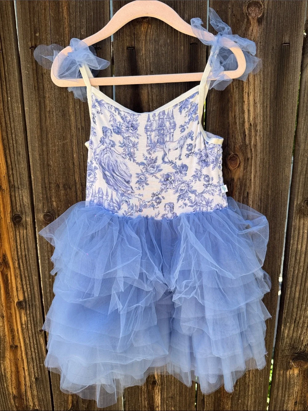 Posh Peanut Briar Ruffled Tulle Smocked Dress